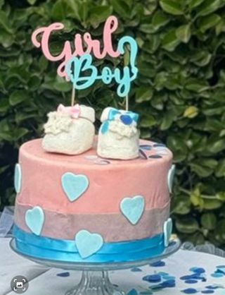Torta scenografica baby shower escluso scarpette