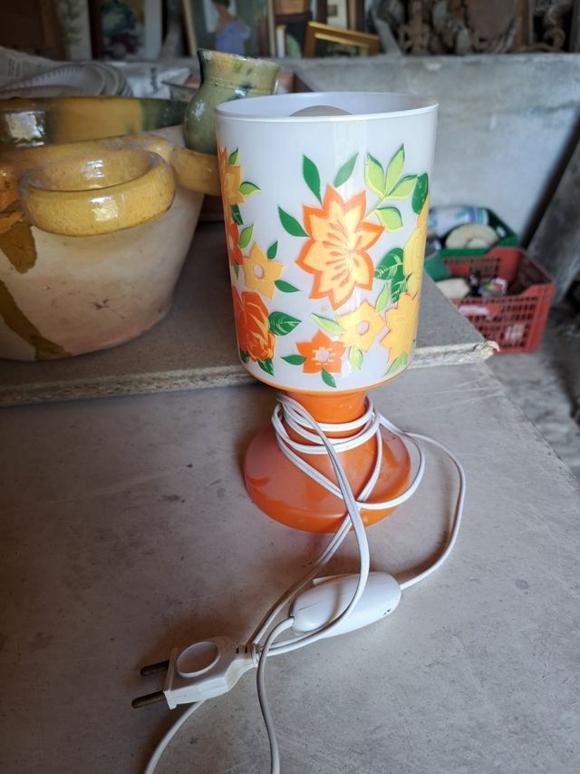 Lámpara vintage años 70 - floral