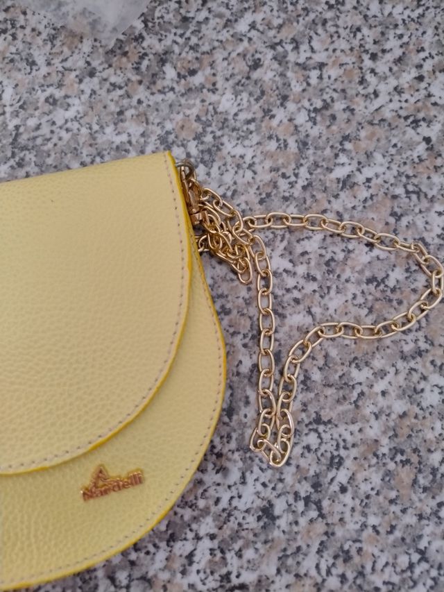 Borsetta Nardelli gialla a mezza luna