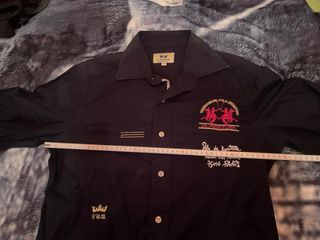 camisa negra la martina manga larga talla m