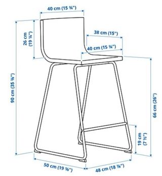 Sgabello bianco BERNHARD nuovo di Ikea