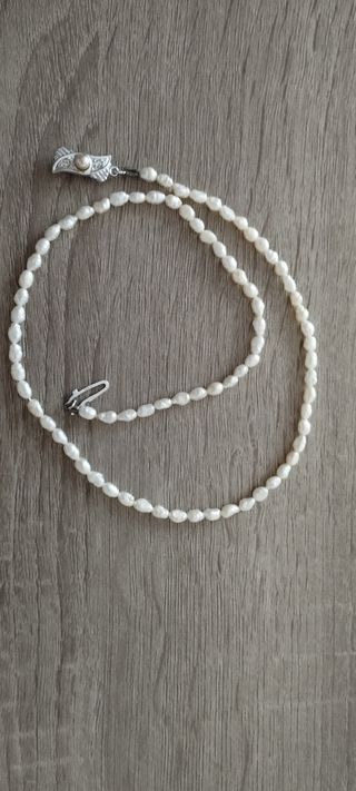 Collar fallera perlas de río sencillo