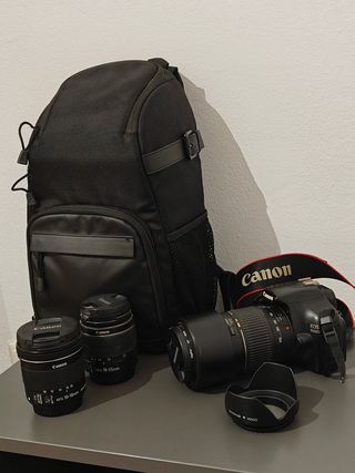 Pack cámara Canon EOS 1100D + 2 objetivos y más