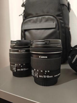 Pack cámara Canon EOS 1100D + 2 objetivos y más