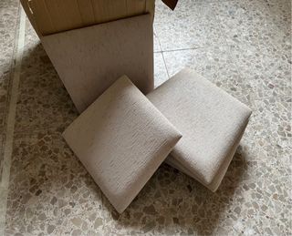 Cojines sillas beige pack 6 unidades de 40x40