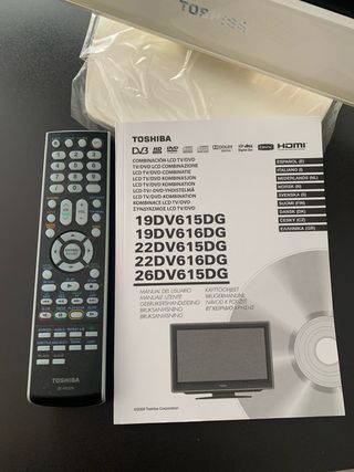 TV TOSHIBA 19DV615DG blanca 19” Año 2009