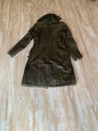 Abrigo cuero marrón
