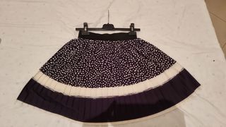 Gonna plissettata nera bianca bimba 13-14 anni
