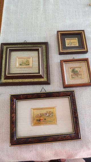 Quadri foglia oro 23kt e 22kt