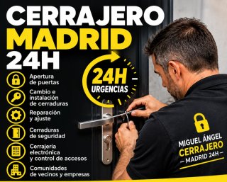 Cerrajero 24 horas Economico Madrid y alrededores