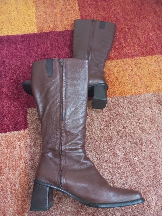 Botas Marrón Mujer Piel