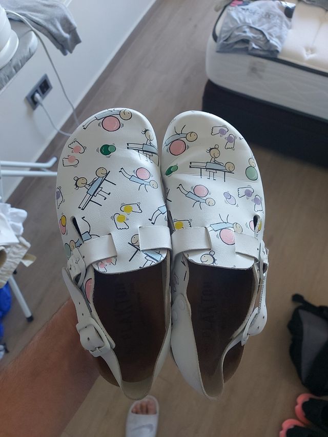 Zuecos Plantón blancos - talla 41