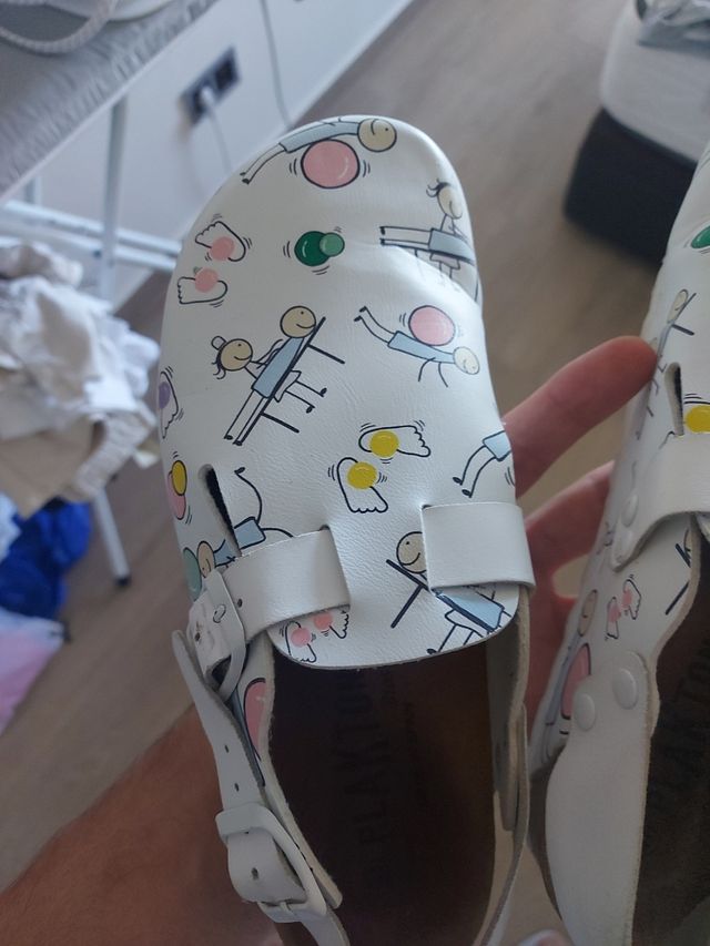 Zuecos Plantón blancos - talla 41