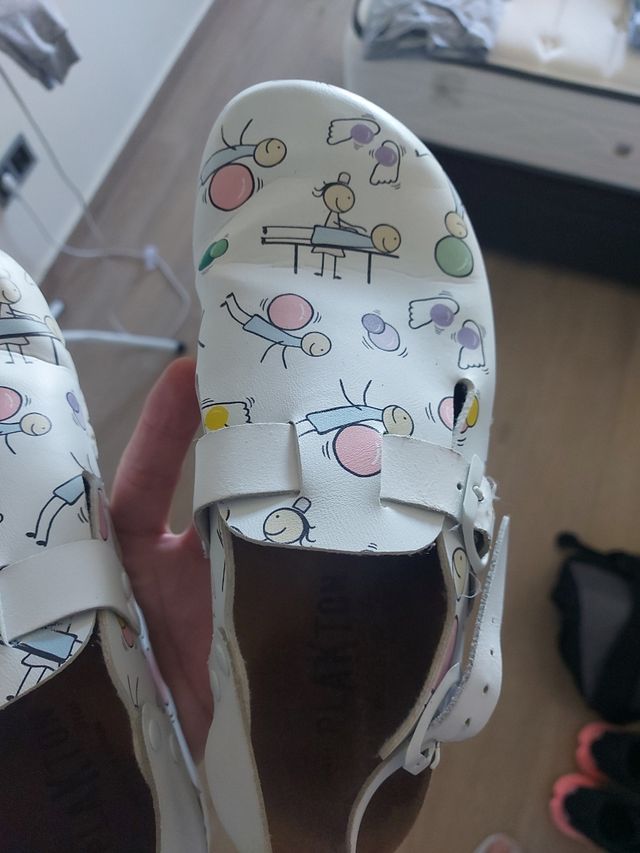 Zuecos Plantón blancos - talla 41