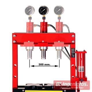 Prensa hidráulica de 20 toneladas con manómetro