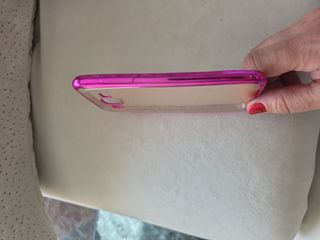 Samsung Galaxy J5 - Funda trasparente y rosa