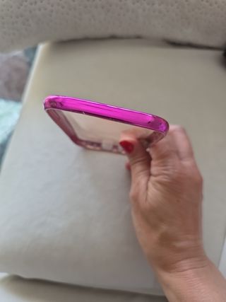 Samsung Galaxy J5 - Funda trasparente y rosa