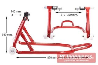 Caballete trasero para moto
