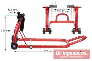 Caballete delantero para moto