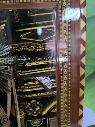 Cuadro Virgen Angustias de taracea