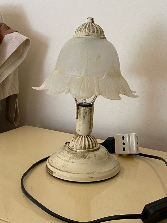 2 abat-jour da comodino stile shabby chic