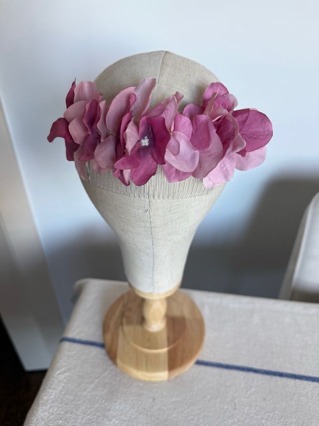 Fiori di Peineta Tocado rosa-malva