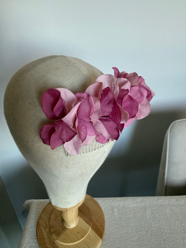 Fiori di Peineta Tocado rosa-malva