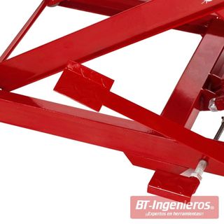Elevador de motos de tijera hidráulico y neumático. 450 Kg.