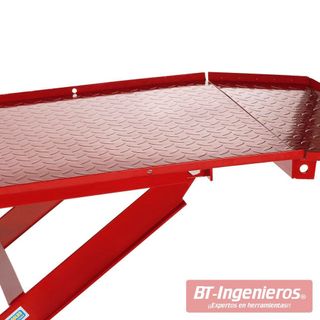 Elevador de motos de tijera hidráulico y neumático. 450 Kg.