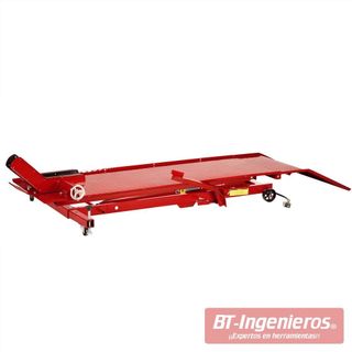 Elevador de motos de tijera hidráulico y neumático. 450 Kg.