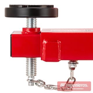 Soporte transversal para gato hidráulico Piramide ST-GT2 – 1,5–2 T, ancho 580–920 mm, platos Ø118 mm