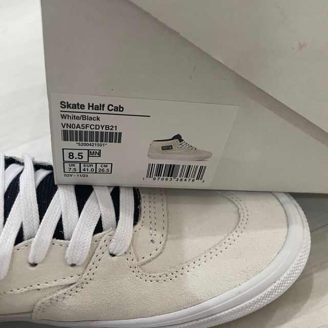 Zapatillas Vans Skateboarding Half Cab Blancas 41