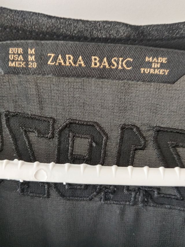 Top negro Zara Basic - Talla M