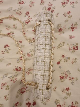 Borsa bianca e oro