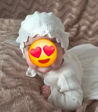 Vestido bautizo bebé 3 meses