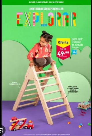 Triangulo infantil de escalada. madera