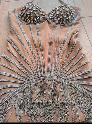 Vestido baile pedrería S