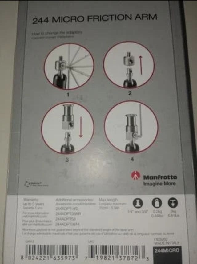 Brazo de fricción Manfrotto 244 Micro Friction Arm