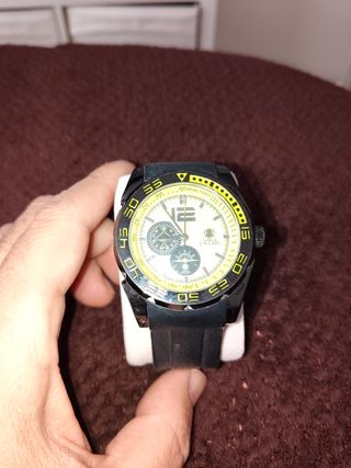 Reloj Calgary negro y amarillo