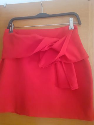 Falda roja Zara - Talla M