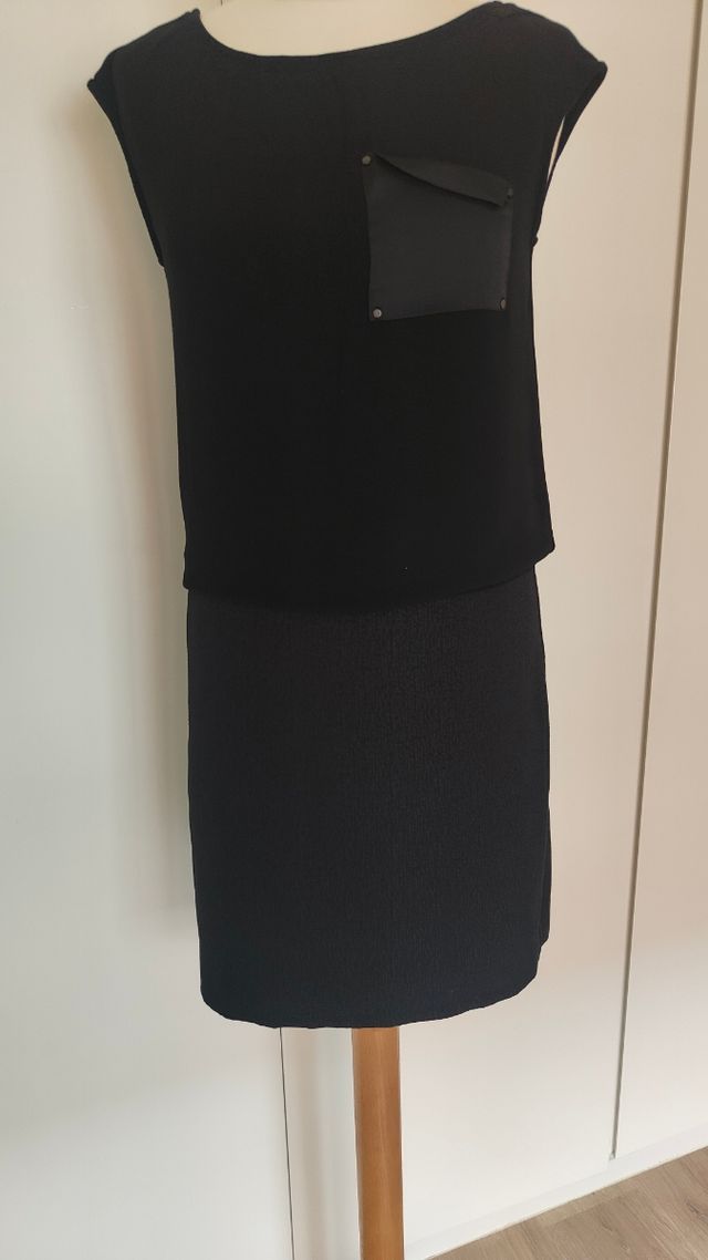 Vestido Cop Copine negro M 38 sin mangas 