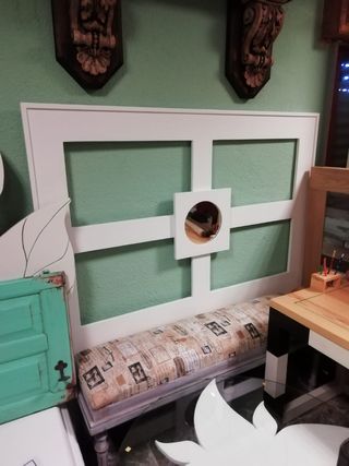 Cabecero cama blanco - madera