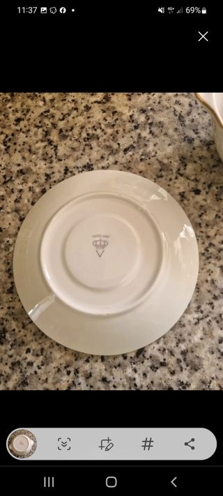 Juego 2 Tazones Porcelana antiguos