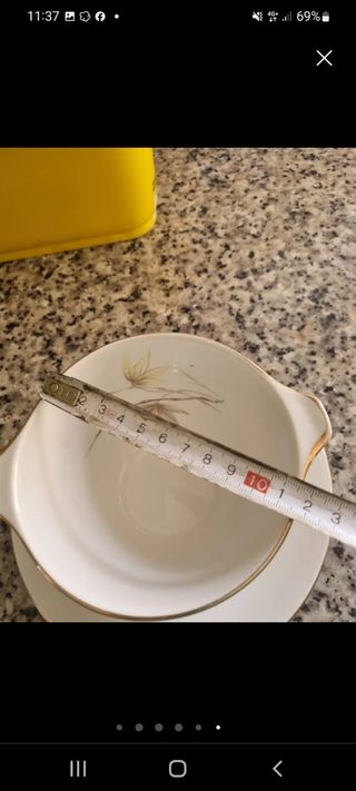 Juego 2 Tazones Porcelana antiguos