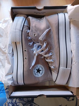 Converse plataforma beige - talla 39