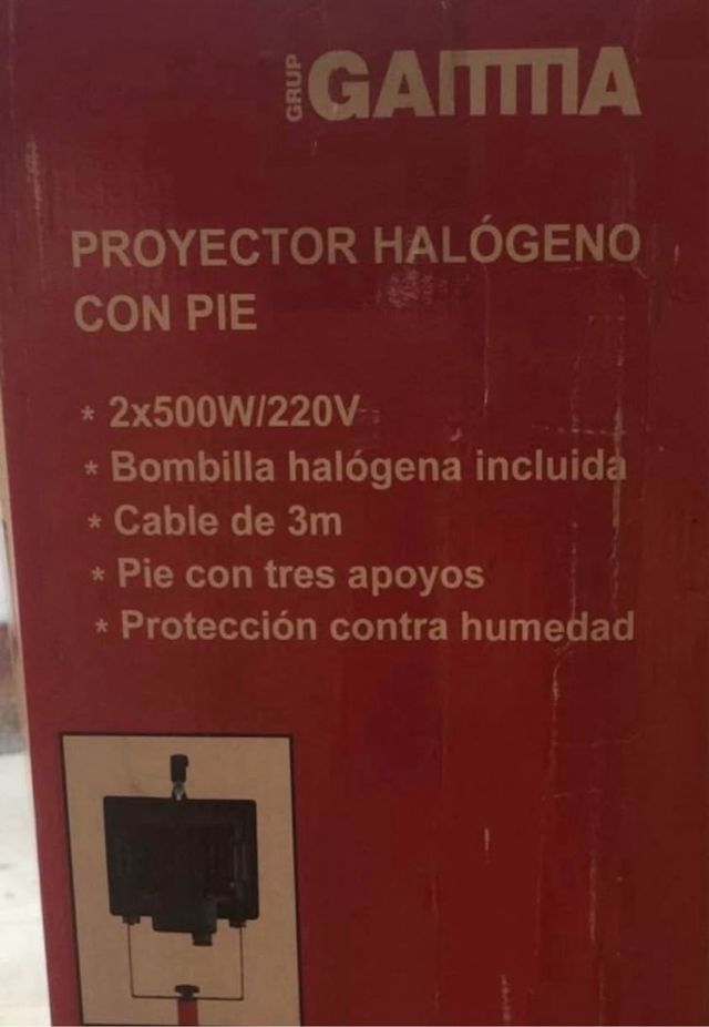 Proyector halógeno 500x2 con pie