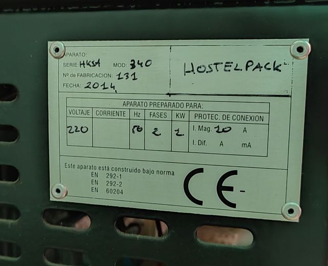 Envasadora profesional vacío cocina baja Tª