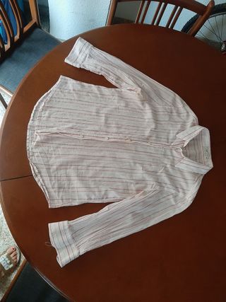 Camisa Burberry rayas rosa-blanca