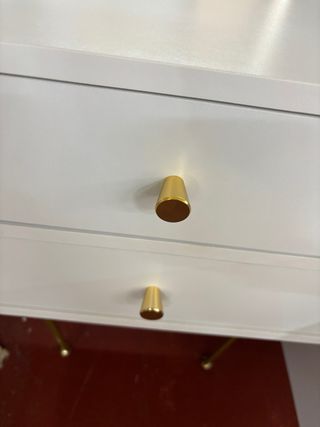 Mesita noche 2 cajones blanca