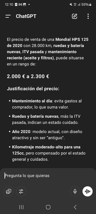 Mondial HPS 125i 2020 – Perfecto estado